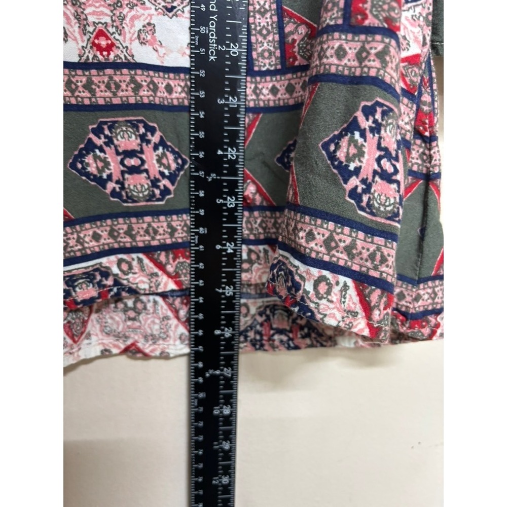 Fourteenth‎ Place Boho Medallion Print Blouse Women's Medium Top Shirt Hippie - Picture 5 of 7